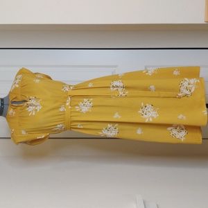 LOFT floral midi dress s/p